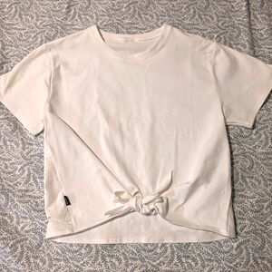 Black Milk White Tie Crop Tee M